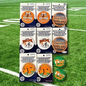 10 Vintage Tennessee Vols Pins Buttons Lot SEC Champs Fiesta Bowl Beat Florida